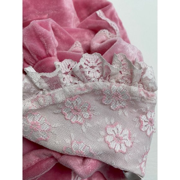 Bryan & Co. Vintage Toddler Girls Pink Velvet and Lace Dress Size 9 months - Picture 9 of 15